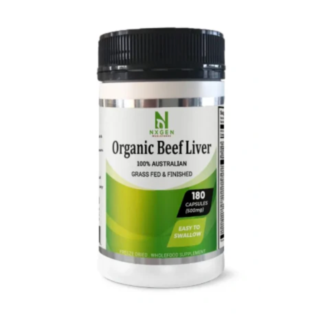 NXGEN Wholefoods Organic Beef Liver – 180 Capsules